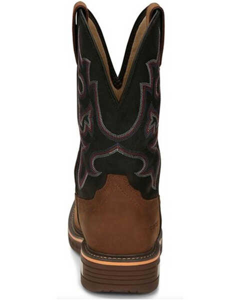 Image #5 - Justin Men's Resistor Western Work Boots - Composite Toe, Brown, hi-res