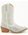 Image #2 - Dingo Girls' Silver Dollar Embellished Western Boots - Snip Toe, Silver, hi-res