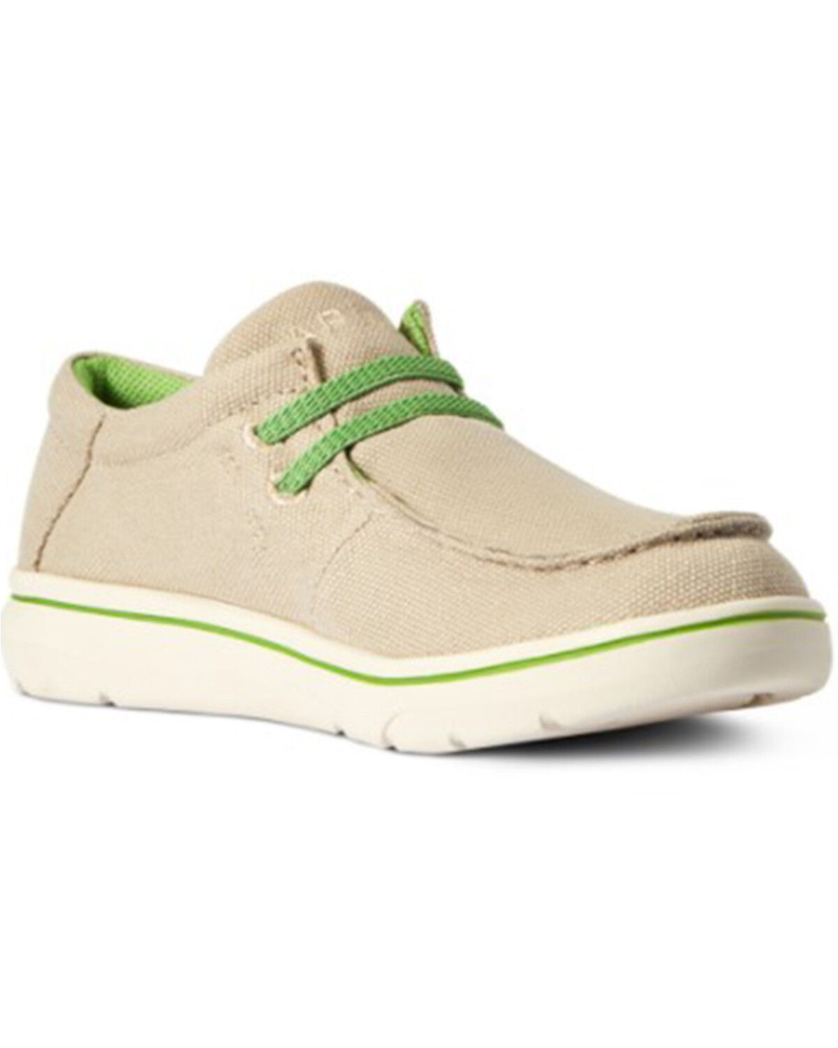Image #1 - Ariat Boys' Canvas Casual Hilo - Round Toe, Beige/khaki, hi-res