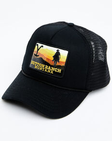 Changes Men's Yellowstone Dutton Ranch Sunset Range Patch Mesh-Back Ball Cap - Black, Black, hi-res