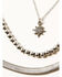 Image #2 - Shyanne Women's 3-piece Silver Layered Starburst Herringbone Necklace & Earrings Set, Silver, hi-res