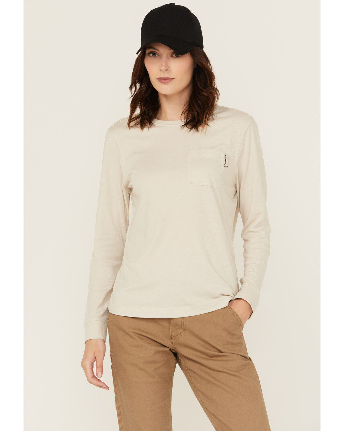 Image #1 - Wolverine Women's Classic Long Sleeve Pocket Work Tee, , hi-res