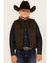 Image #1 - Cody James Boys' Slick Oil Skin Vest, Dark Brown, hi-res