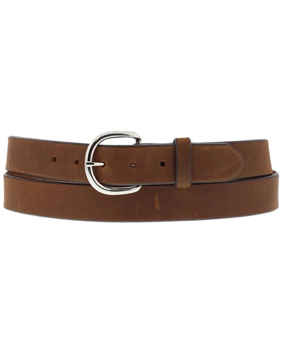 Tony Lama Women's Light Blue Western Belt, Brown, hi-res