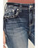 Image #4 - Grace In LA Women's Medium Wash Mid Rise Embroidered Cross Bootcut Stretch Denim Jeans, Medium Wash, hi-res