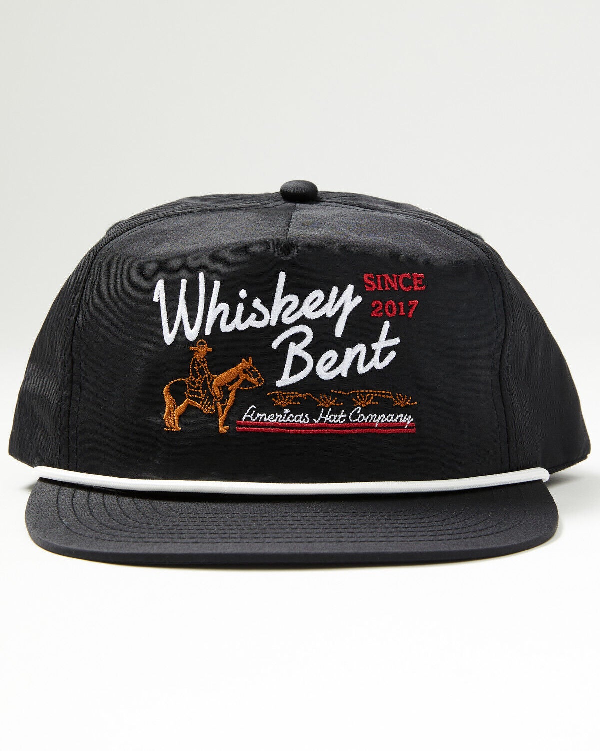 Image #2 - Whiskey Bent Men's All American Ball Cap, Black, hi-res