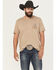 Image #2 - Wrangler Men's Long Live Cowboys Short Sleeve Graphic T-Shirt, Sand, hi-res