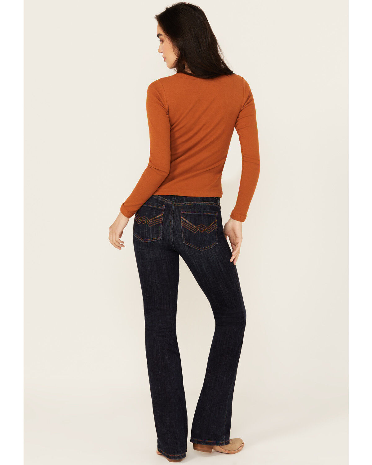Image #3 - Idyllwind Women's Caldwell Dark Wash Mid Rise Bootcut Stretch Denim Jeans, Dark Wash, hi-res