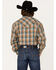 Image #4 - Stetson Men's Ombre Plaid Print Long Sleeve Snap Western Shirt, Brown, hi-res