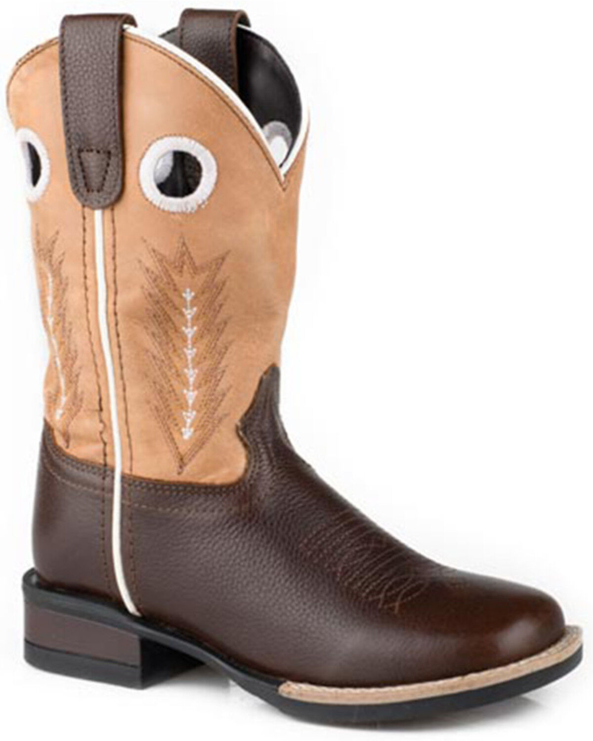 Image #1 - Roper Little Boys' James Western Boots - Broad Square Toe, Brown, hi-res