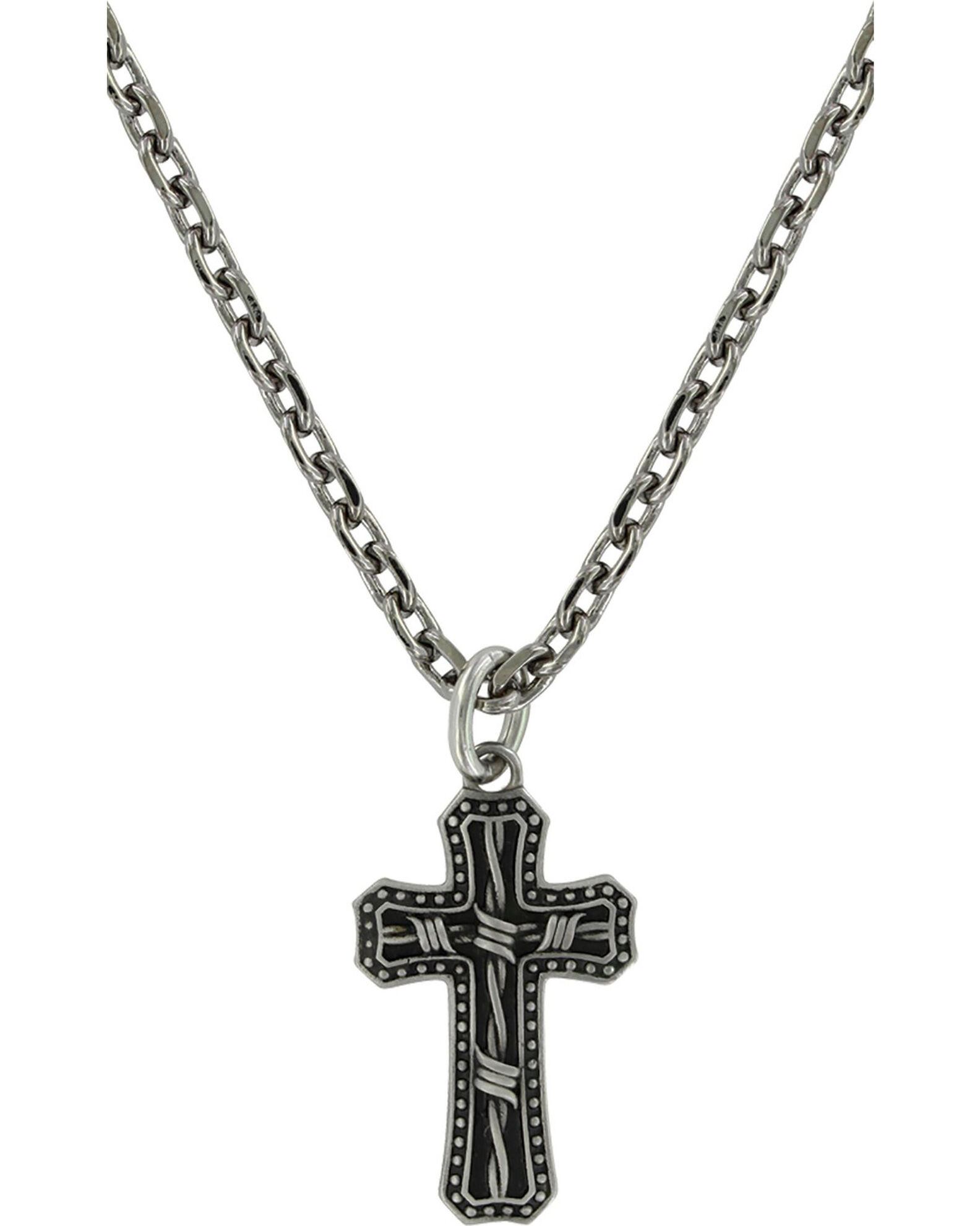 Men's barbed hot sale wire necklace