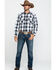 Image #6 - Pendleton Men's White Frontier Large Plaid Long Sleeve Snap Western Shirt, White, hi-res
