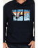 Image #3 - Rock & Roll Denim Men's Long Horn Desert Graphic Hooded Sweatshirt, , hi-res