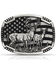 Image #1 - Montana Silversmiths Men's Matched Pair Deer Buckle, Silver, hi-res