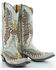 Image #2 - Old Gringo Women's Harper Hand Woven Western Boots - Snip Toe, White, hi-res