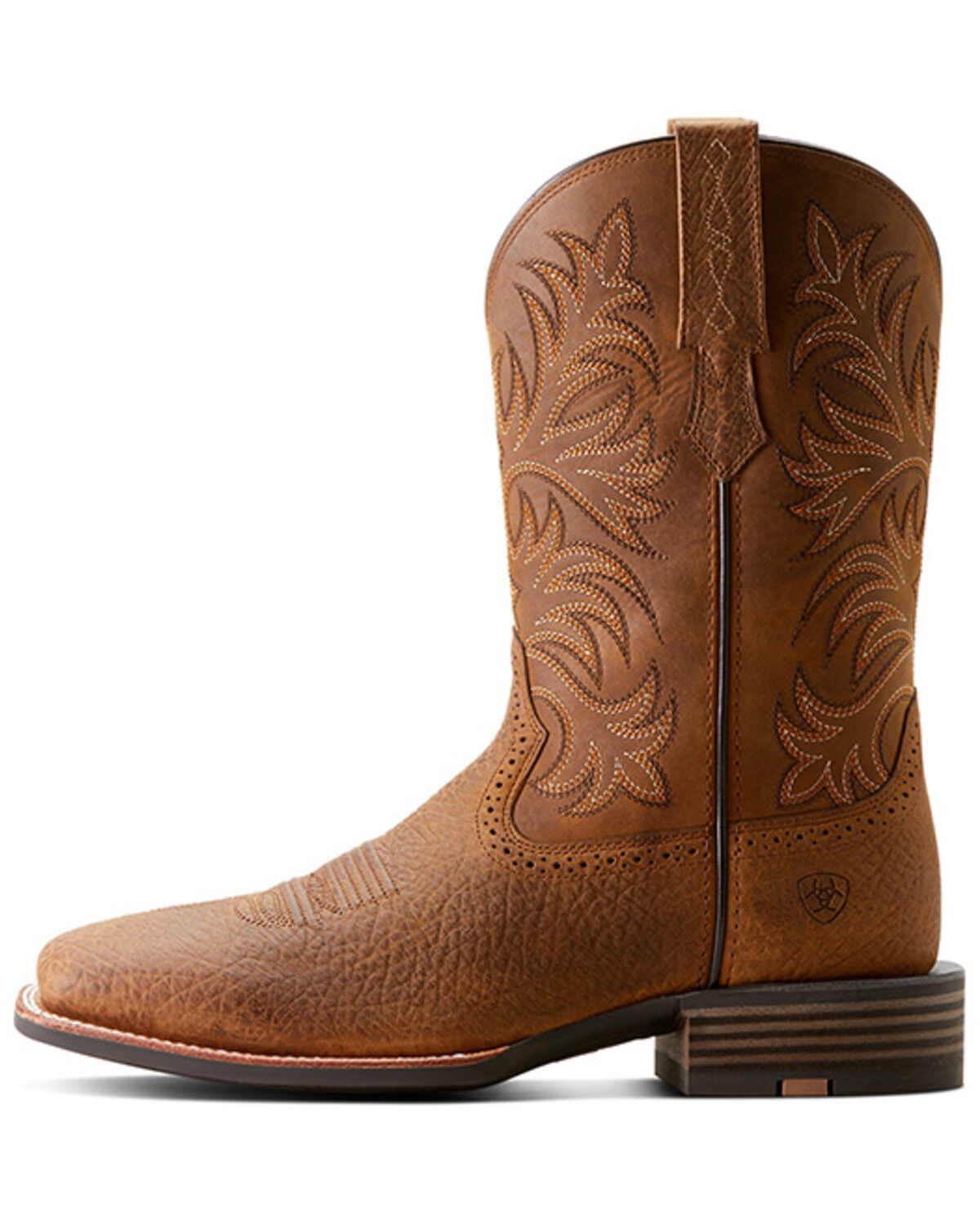 Image #2 - Ariat Men's Oakwood Distressed Western Boots - Broad Square Toe, Brown, hi-res
