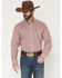 Image #1 - Cinch Men's Medallion Print Long Sleeve Button-Down Western Shirt, Red, hi-res