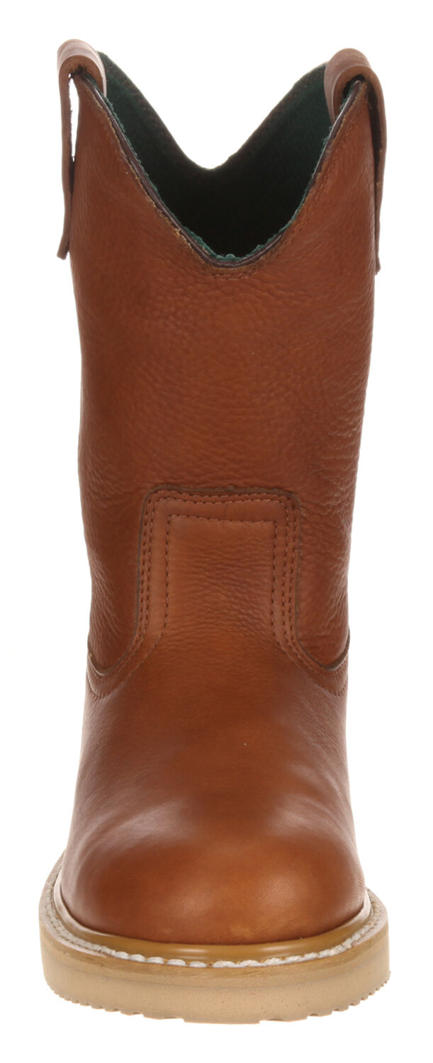 Image #4 - Georgia Boot Men's Farm and Ranch Wellington Work Boots - Soft Toe, Gold, hi-res