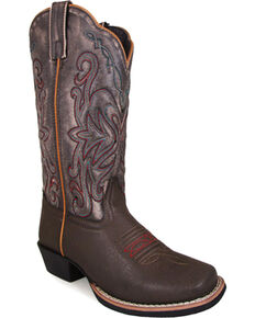 Smoky Mountain Women's Fusion #2 Western Boots - Square Toe , Brown, hi-res