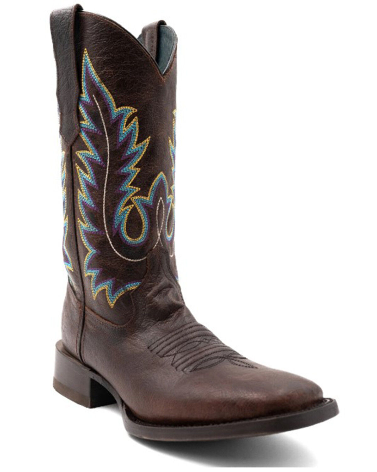 Image #1 - Ferrini Men's Chase Western Boots - Broad Square Toe, Chocolate, hi-res