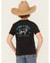 Image #1 - Hooey Boys' Rank Stock Short Sleeve Graphic T-Shirt, Black, hi-res