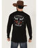Image #4 - Cowboy Hardware Men's Cowboy Nation Steerhead Long Sleeve Graphic T-Shirt, Black, hi-res