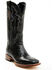 Image #1 - Tanner Mark Women's Mendocino Tooled Western Boots - Broad Square Toe, Black, hi-res