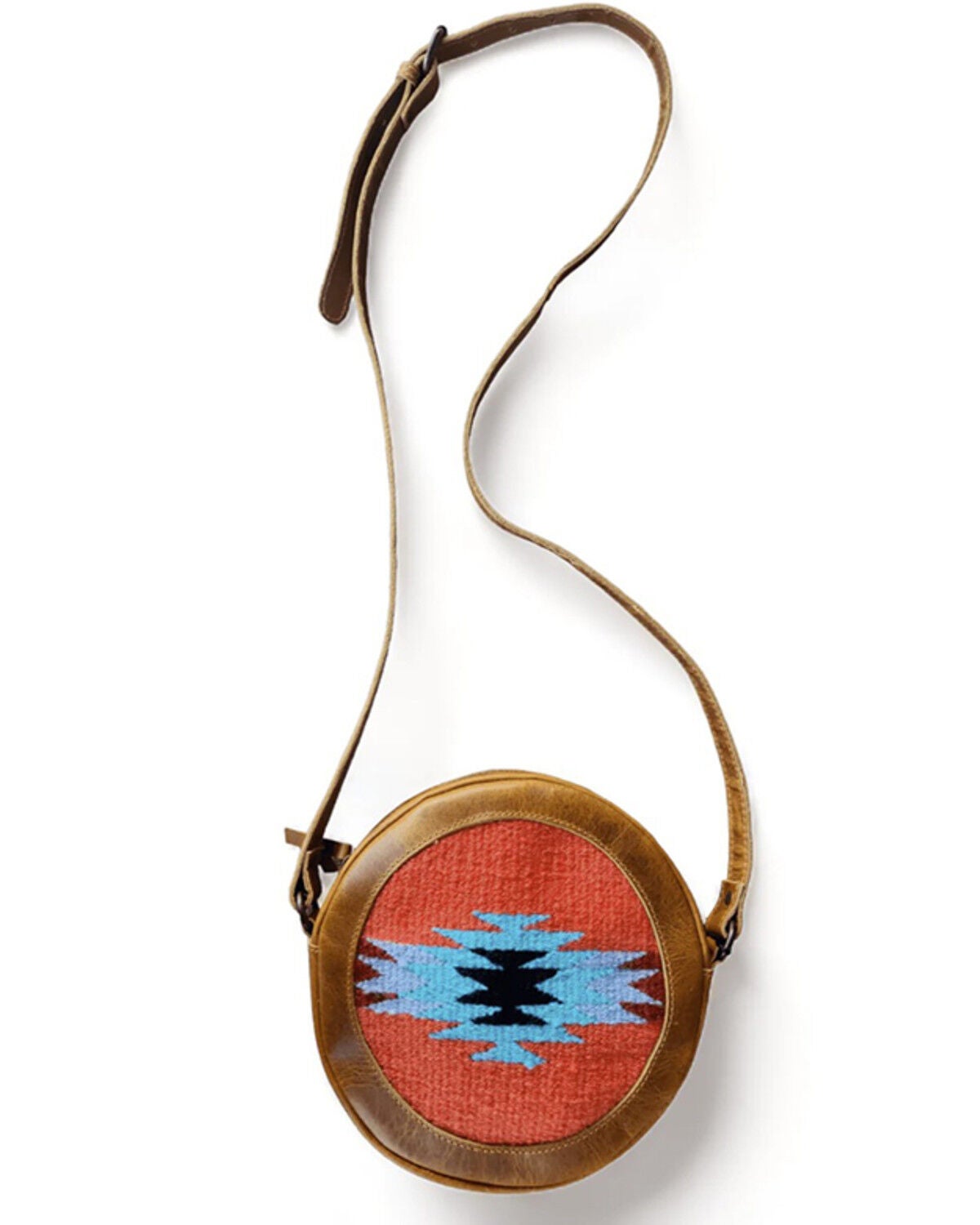 Ranch Junkie Women's Sedona Saddle Canteen Round Crossbody Bag, Multi, hi-res