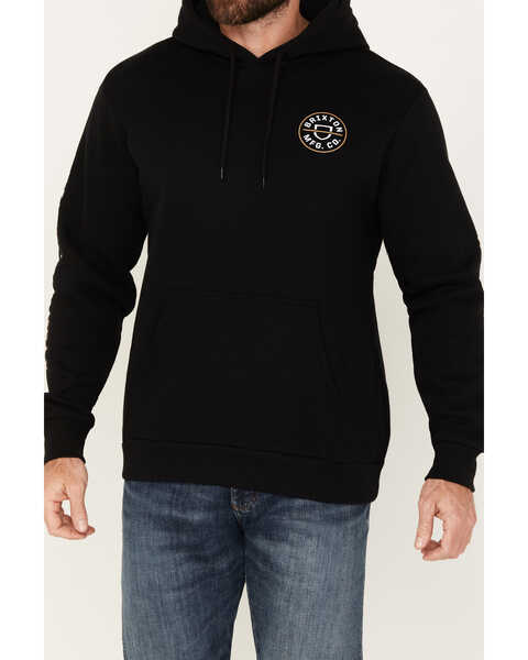 Image #3 - Brixton Men's Crest Logo Hooded Sweatshirt, Black, hi-res