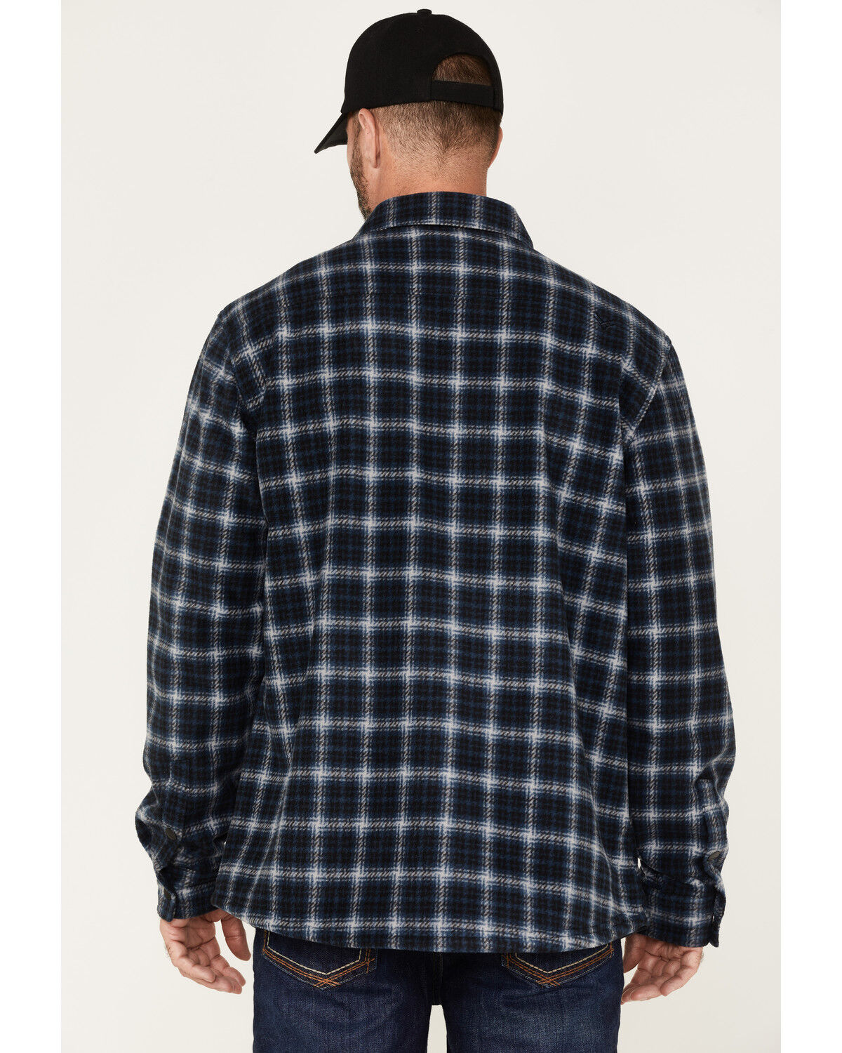 Image #4 - Hawx Men's Polar Fleece Shirt Jacket, Indigo, hi-res