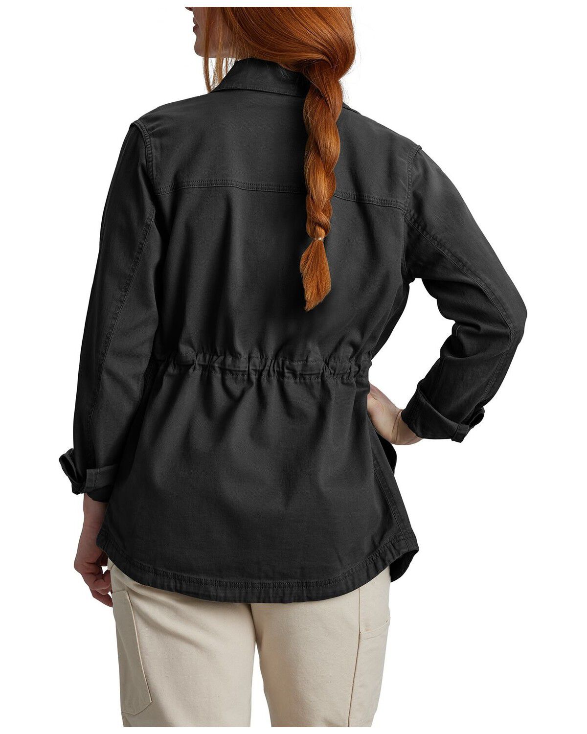 Image #3 - Carhartt Women's Tencel™ Fiber Series Relaxed Canvas Coat, Black, hi-res
