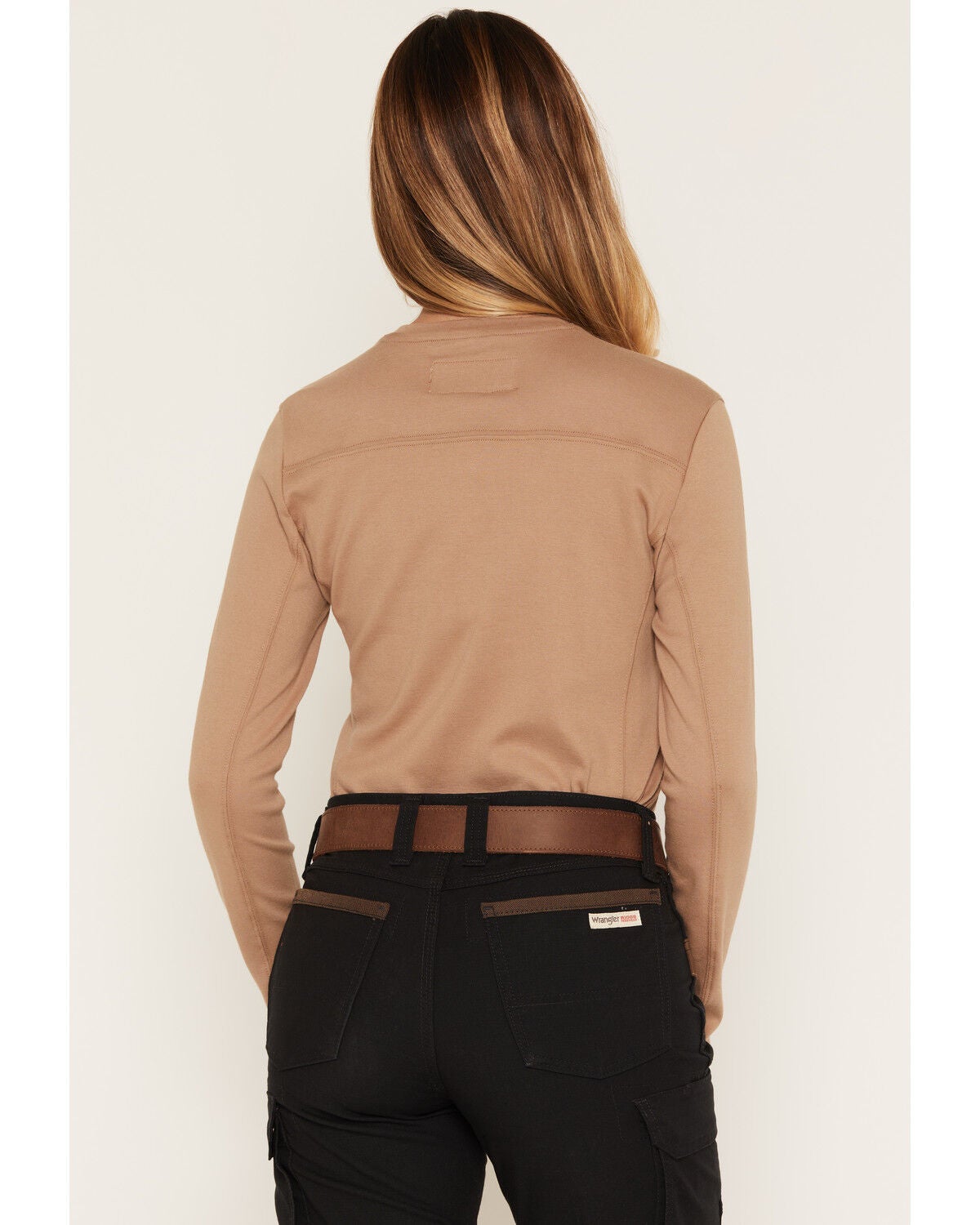 Image #4 - Forge Workwear Women's FR Solid Long Sleeve Work Shirt, Khaki, hi-res
