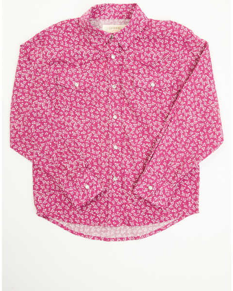 Shyanne Toddler-Girls' Ditsy Floral Print Long Sleeve Western Snap Shirt, , hi-res