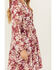 Image #3 - En Creme Women's Floral Cutout Long Sleeve Mini Dress, Pink, hi-res