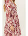 Image #3 - En Creme Women's Floral Cutout Long Sleeve Mini Dress , Pink, hi-res