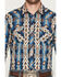 Image #3 - Rock & Roll Denim Men's Southwestern Print Long Sleeve Snap Stretch Western Shirt, Blue, hi-res