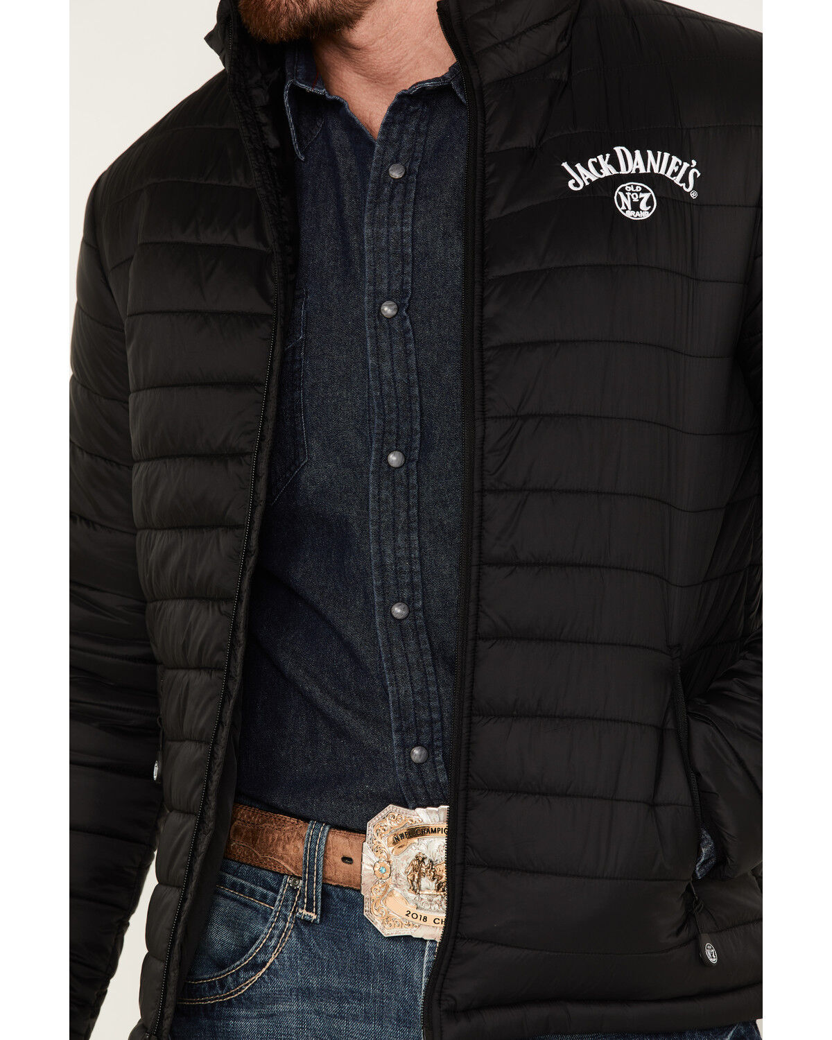 Image #3 - Ely Walker Men's Jack Daniel's Logo Puffer Jacket, , hi-res