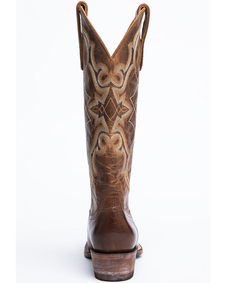 square toe brown boots womens