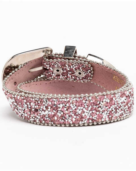 Shyanne Girls' Shimmer Glitz Belt, Pink, hi-res