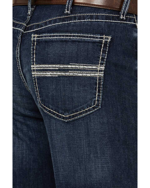 Image #4 - Cinch Men's White Label Performance Dark Relaxed Straight Stretch Denim Jeans  , Indigo, hi-res