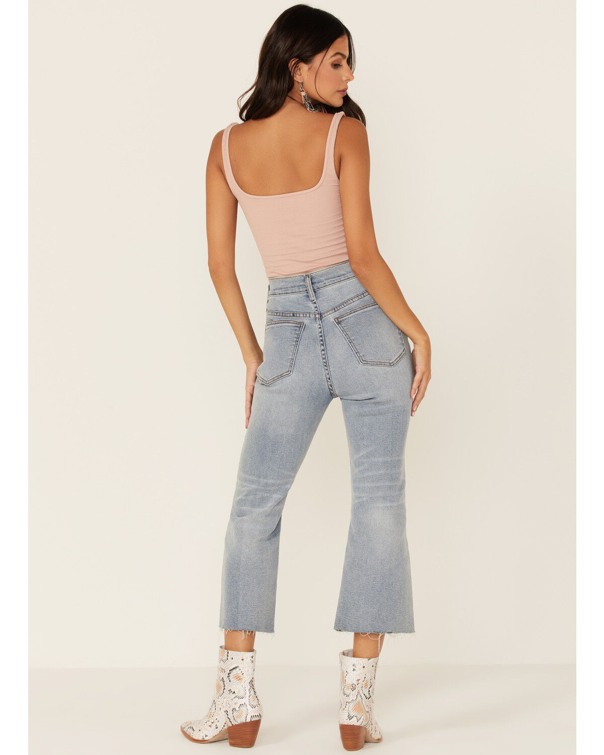 Image #4 - Wishlist Women's Crop Kick Flare Leg Jeans, Blue, hi-res