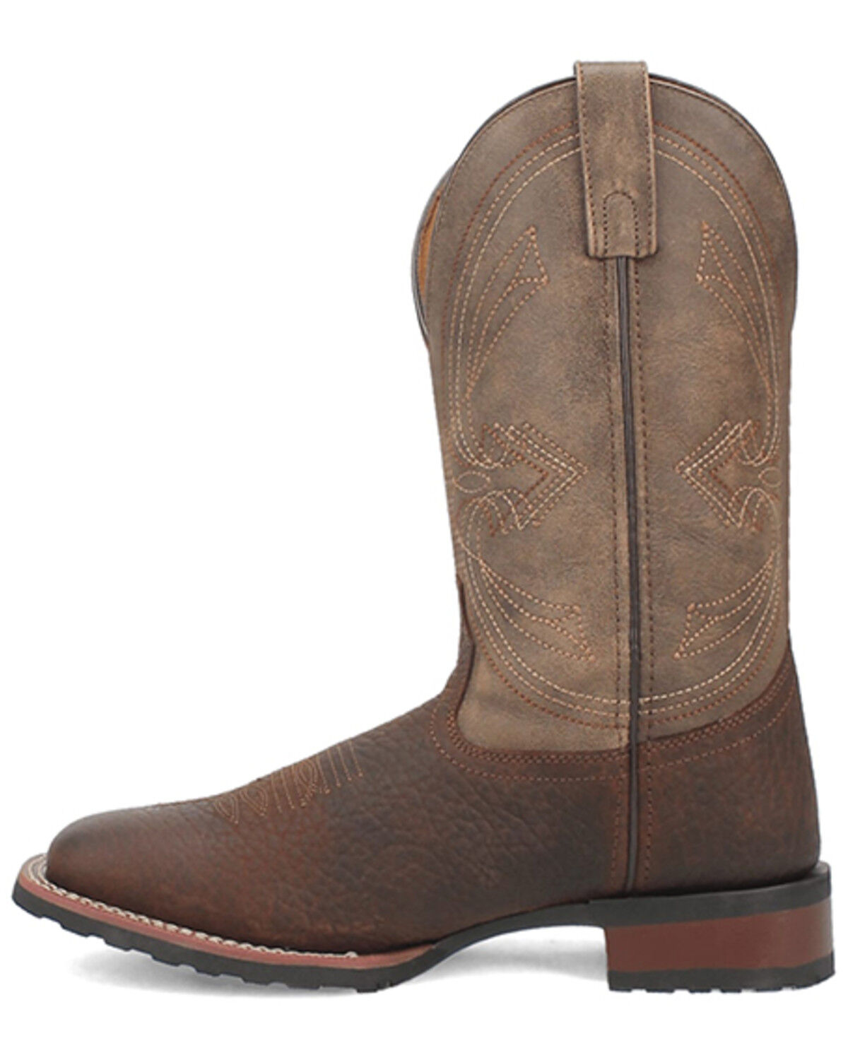 Image #3 - Laredo Men's Elias Western Boots - Broad Square Toe, Chocolate, hi-res