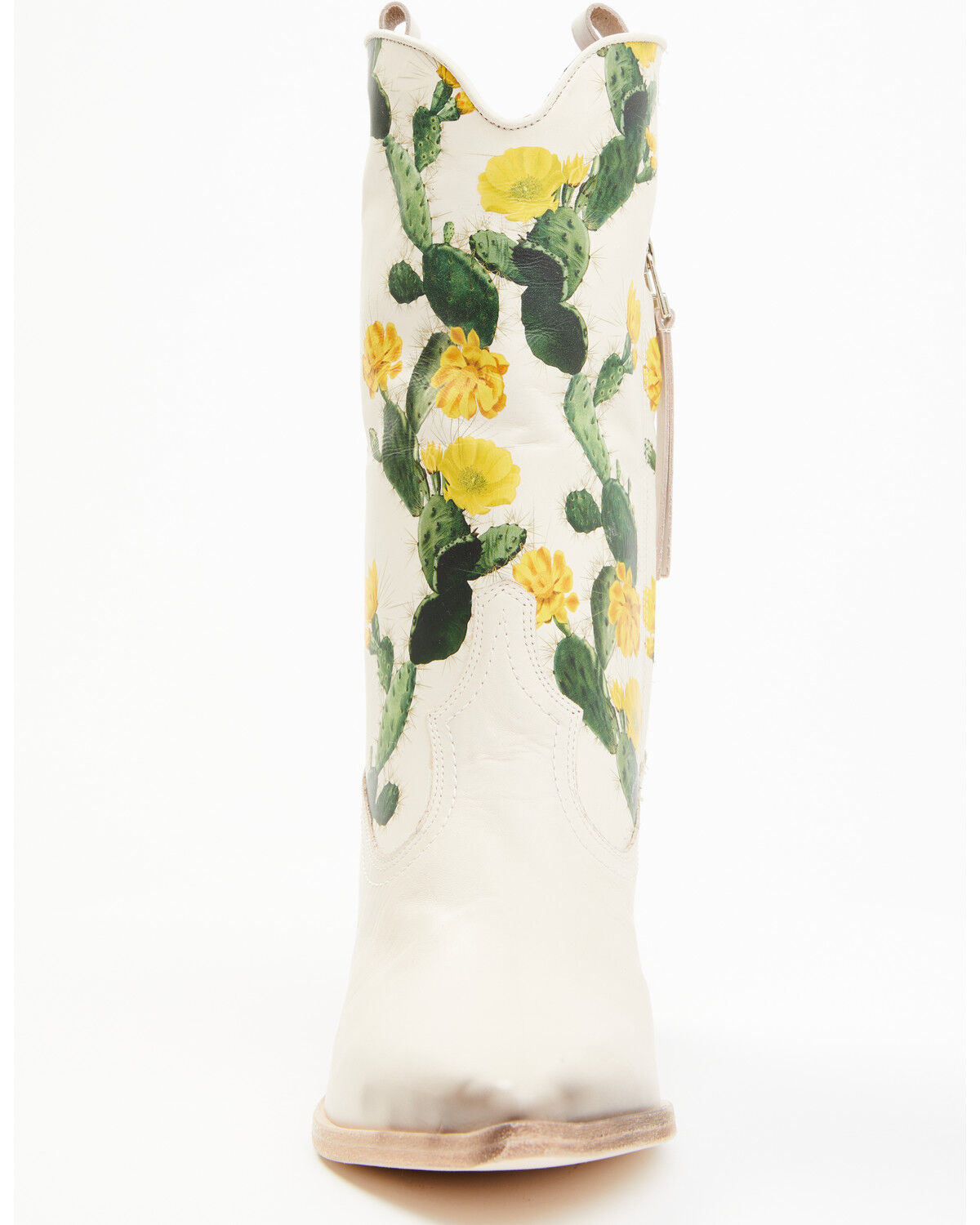 Image #4 - Golo Shoes Women's Cactus Graphic Western Boot - Round Toe, Off White, hi-res