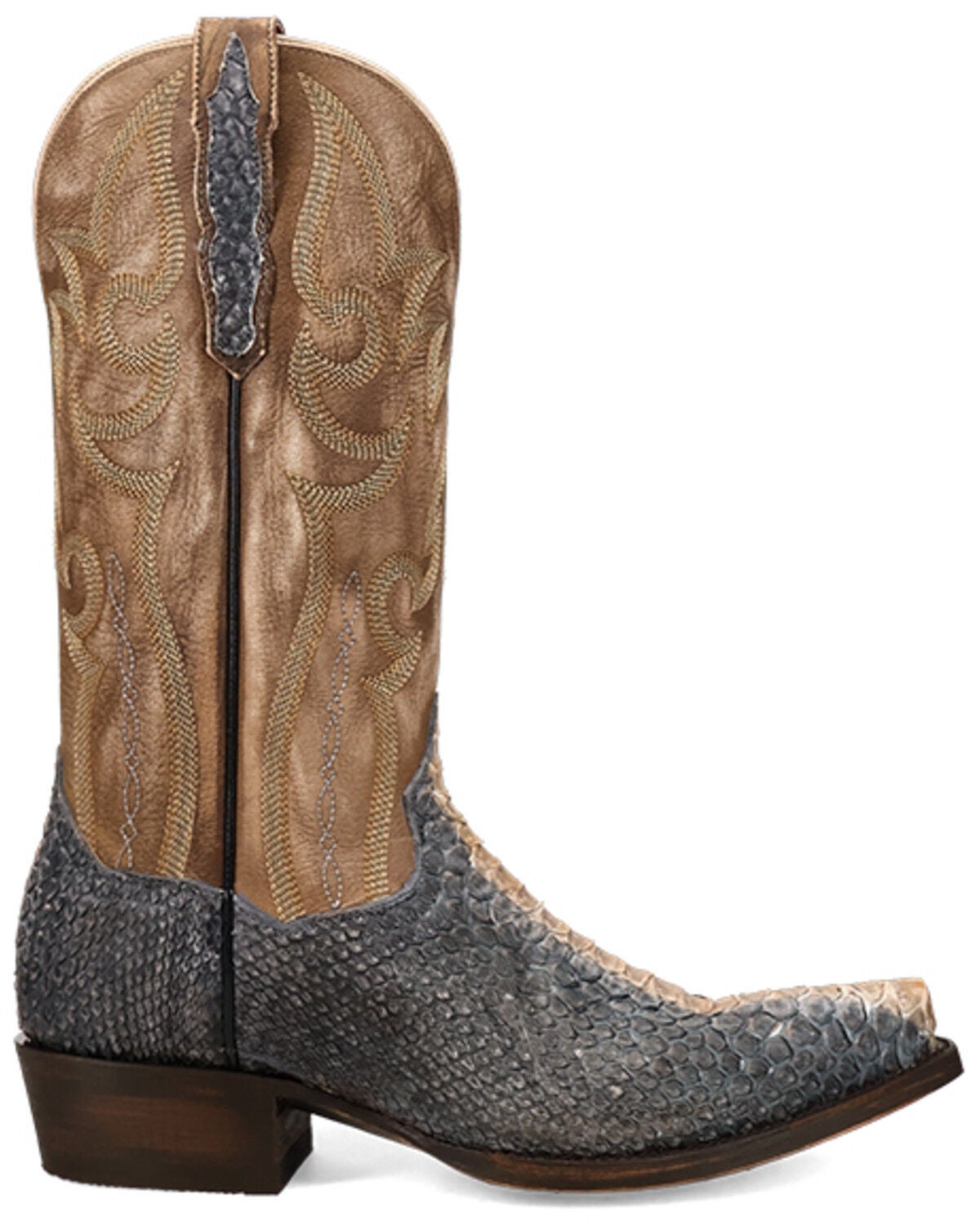 Image #2 - Dan Post Men's Stryker Exotic Python Western Boots - Snip Toe, Grey, hi-res