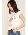 Image #2 - People of Leisure Women's Willie Nelson On The Road Again Short Sleeve Graphic Baby Tee, Cream, hi-res