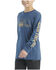 Image #2 - Carhartt Boys' Mountain Logo Print Long Sleeve Graphic Shirt, Blue, hi-res