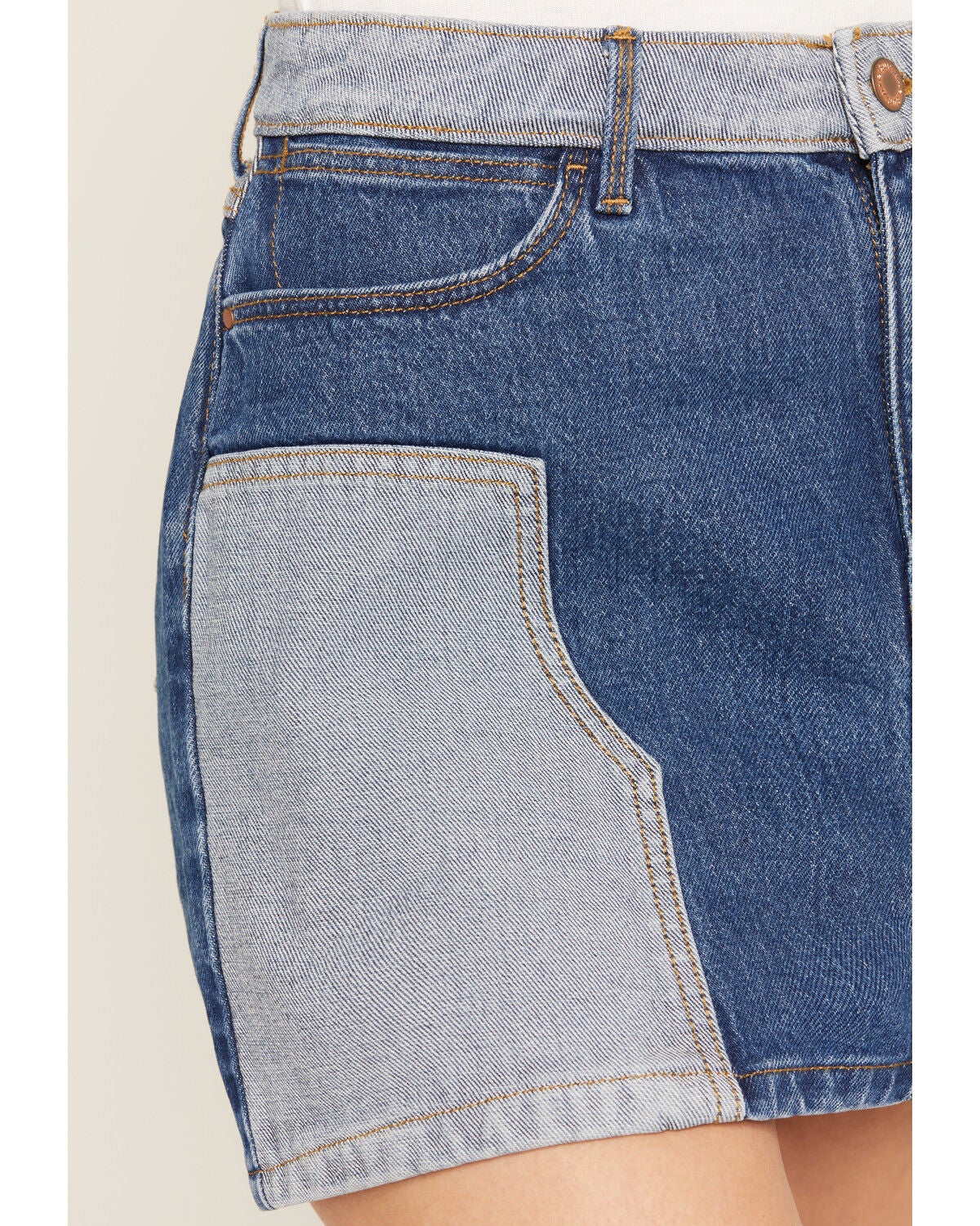 Image #2 - Wrangler Women's Carpenter Mini Skirt, Blue, hi-res