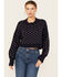 Image #1 - Free People Women's Easy Street Solid Cropped Sweater, Navy, hi-res
