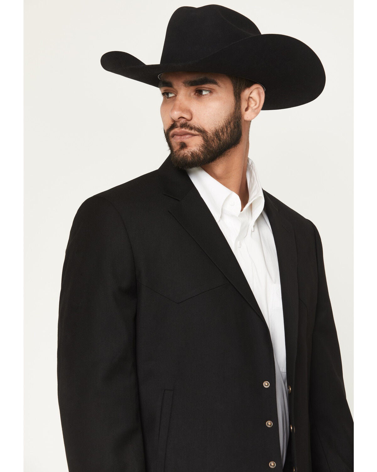 Image #2 - Cody James Black 1978&reg; Men's Solid Snap Cropped Sportcoat, Black, hi-res