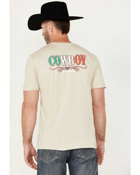 Image #1 - Cowboy Hardware Men's Mexican Bull Short Sleeve Graphic T-Shirt, Sand, hi-res